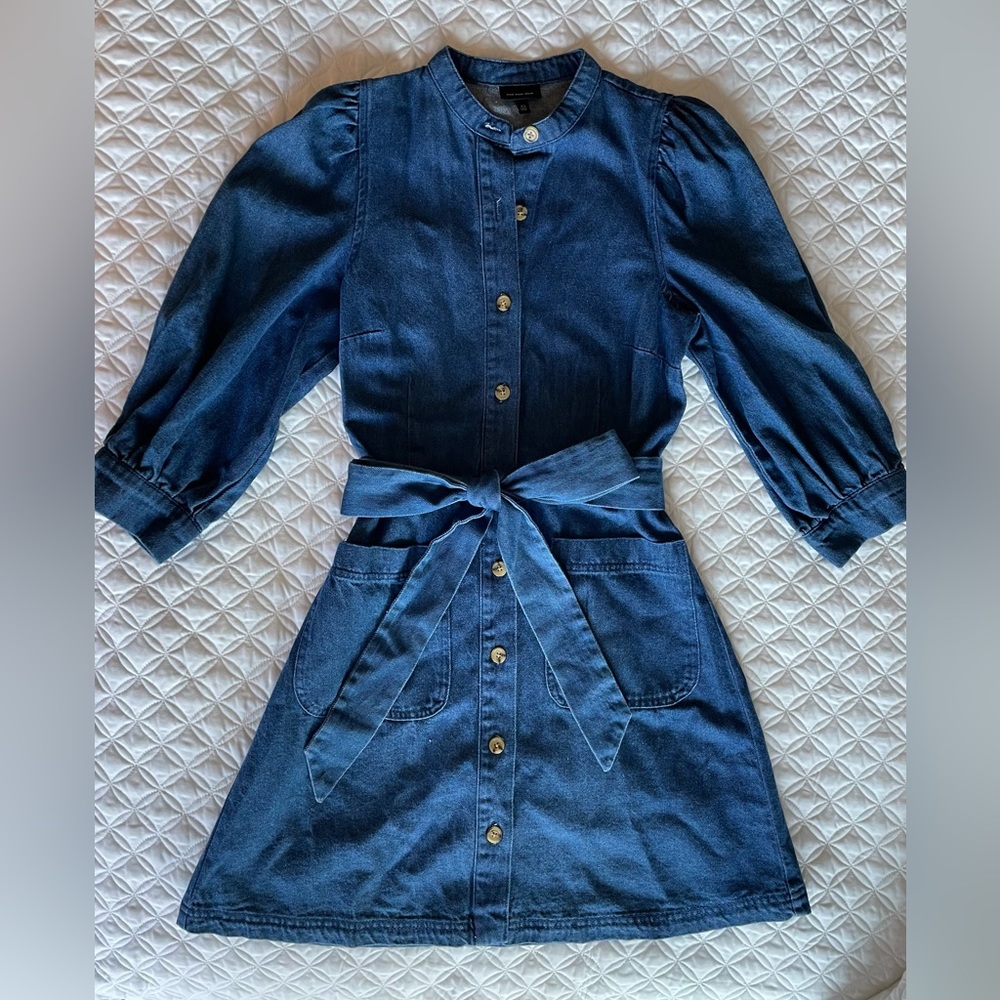 Who What Wear Denim Dress with Tie